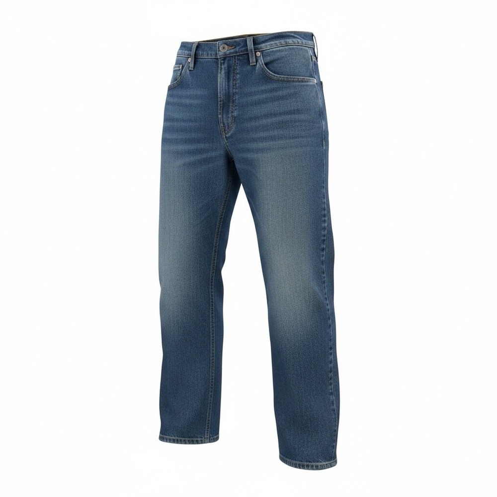 RK Brand Jeans Mens 40X29 Dark Blue Denim 100% Cotton Straight Leg Mid Rise